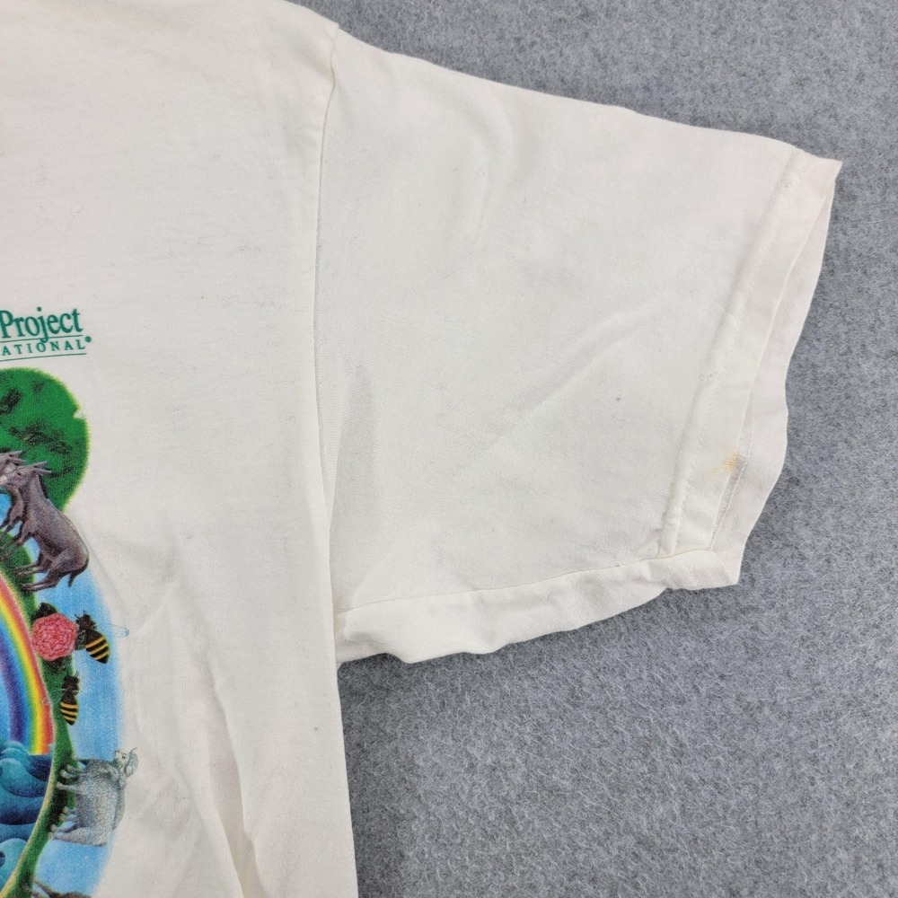 Gildan Shirt Mens Medium White Noah's Ark Heifer Project Graphic Tee Religious - Picture 4 of 8